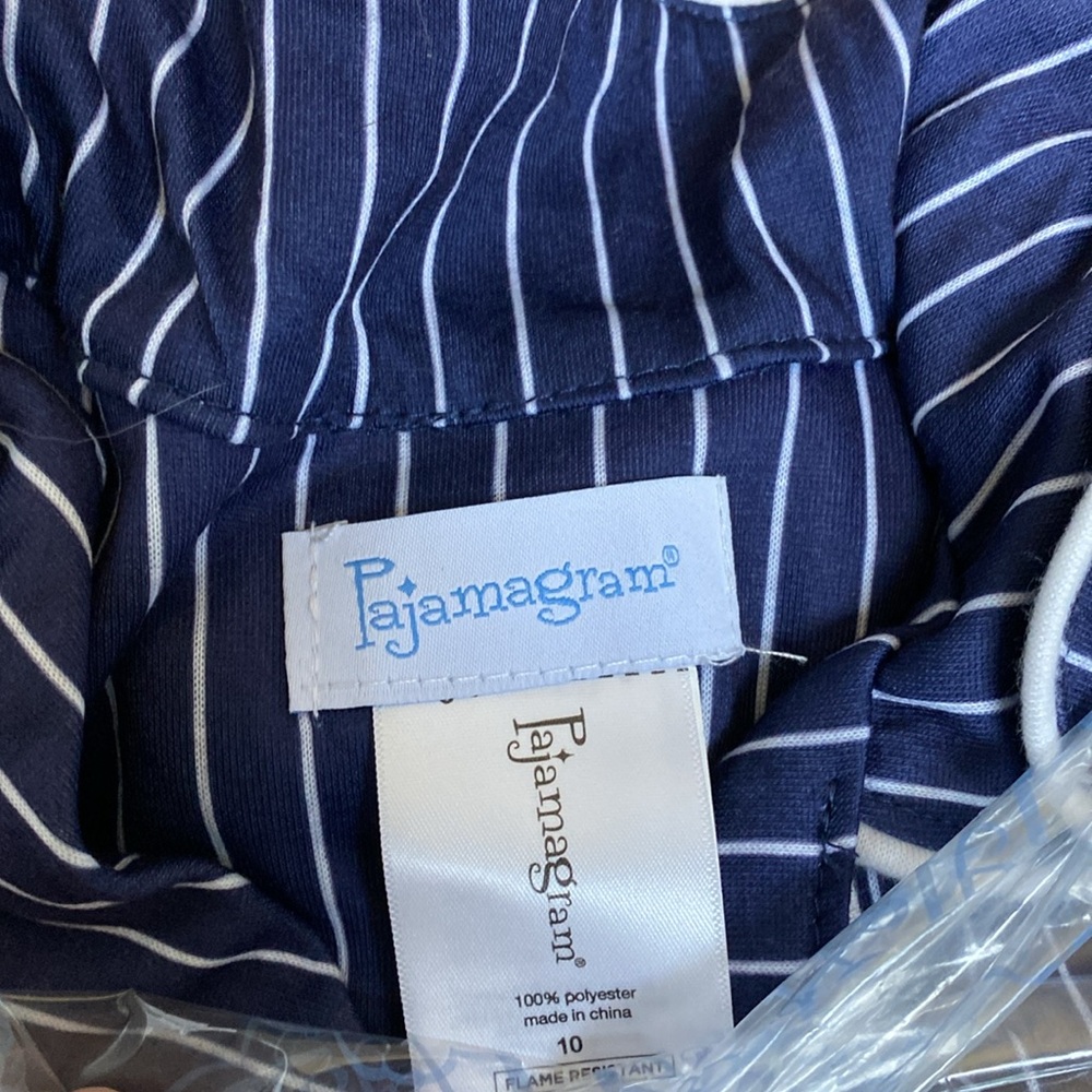 New Kids Blue White Striped PJ Set
